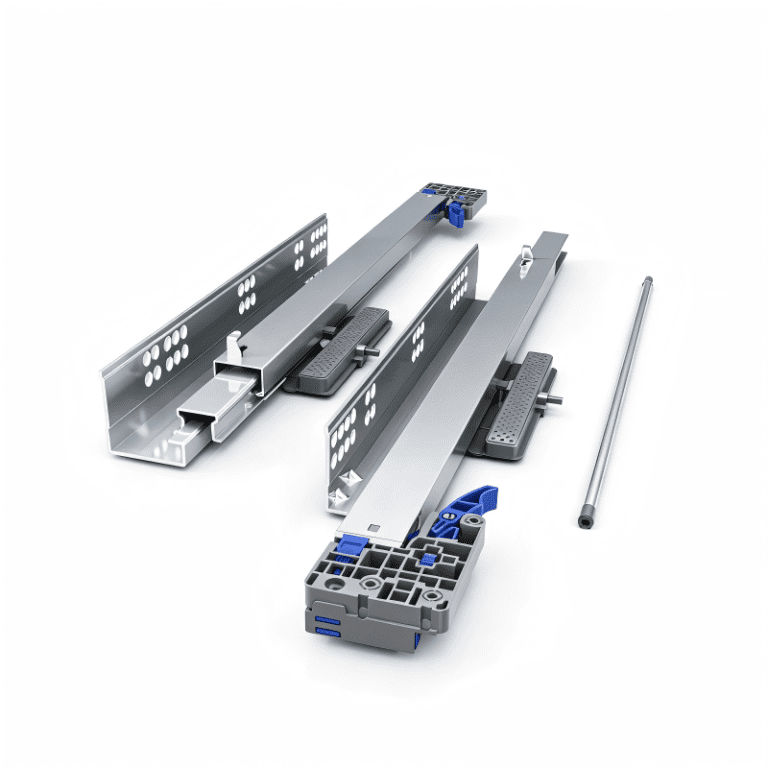 Synchronized Push-Open Full Extension Undermount Slides